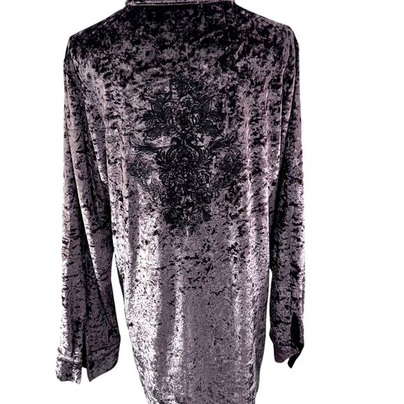 NWT!!"Simply Noelle"Brown Crushing It Velvet Blouse, Embroid.,SZ 12/14,Fairy - Picture 3 of 10